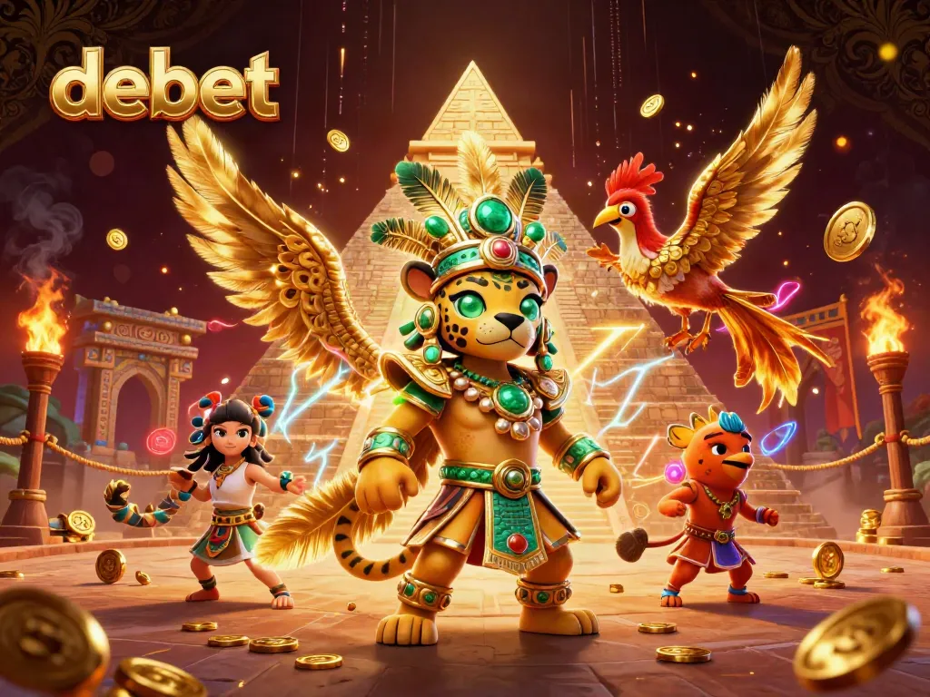 Experience the debet excitement with vibrant online gaming action featuring 3D characters in dynamic casino-themed scene.