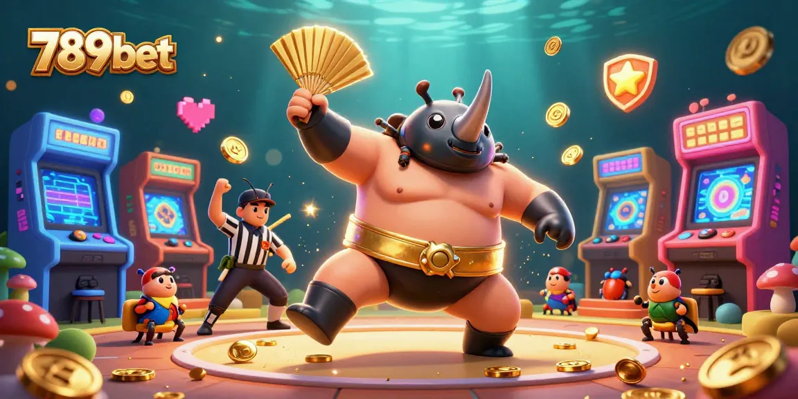 Khám phá 789bet với hình ảnh sôi động của bọ rùa đấu sumo, gửi tiền xu khắp nơi.