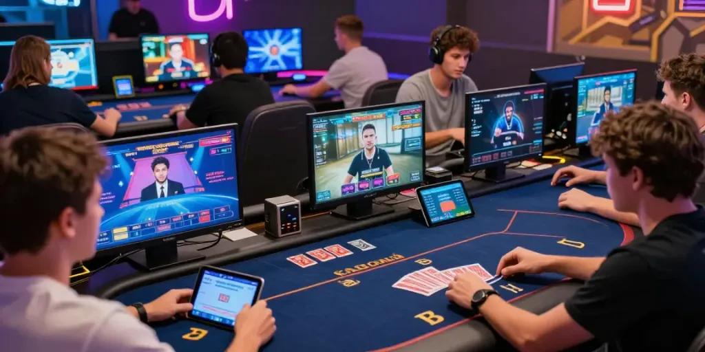 Dynamic online gaming atmosphere showcasing players engaging with nbet platform.