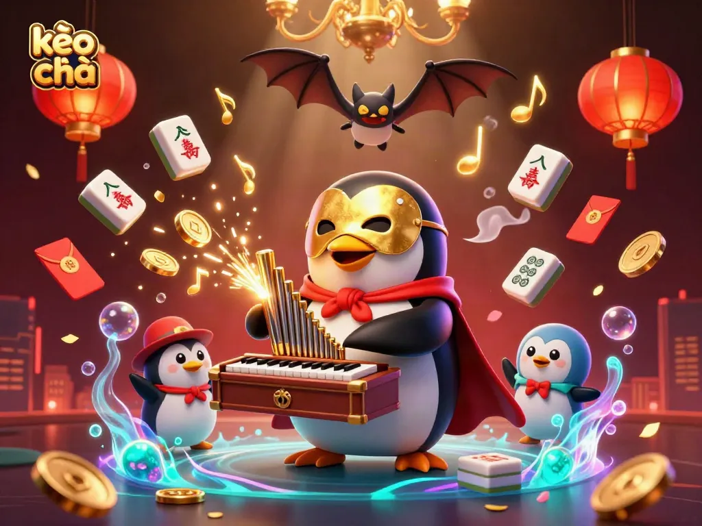 Experience kèo nhà cái excitement with a vibrant 3D casino scene featuring dynamic characters and playful elements.