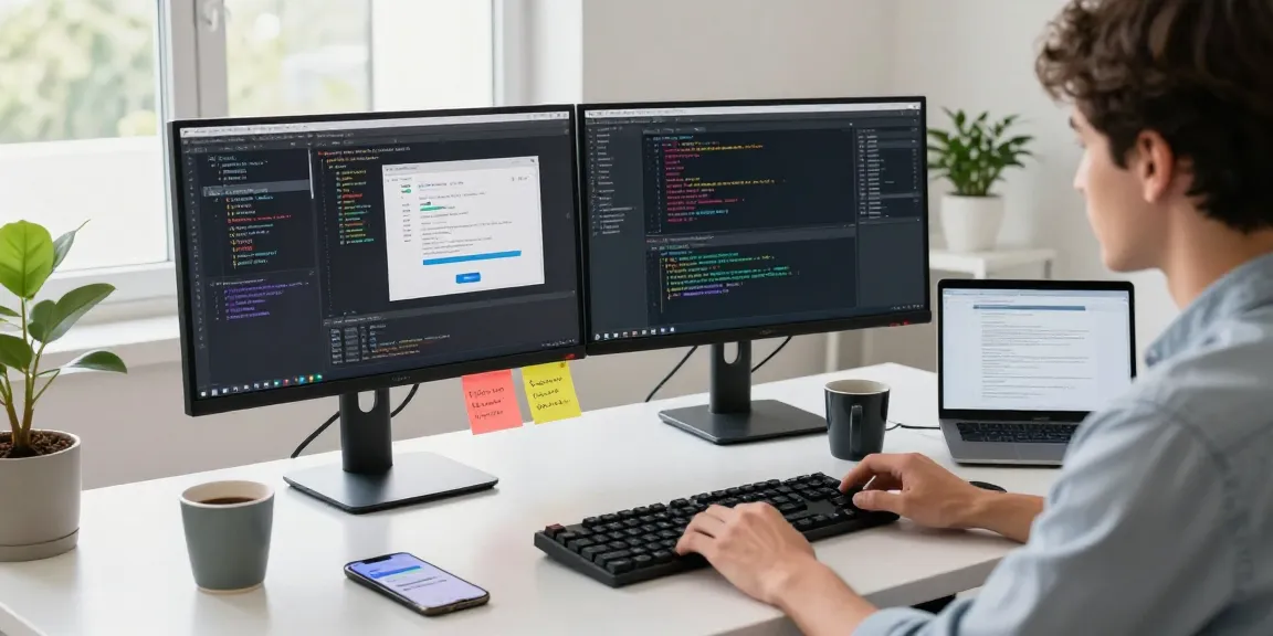 Developer coding in a modern workspace, representing the WPS Official Website.