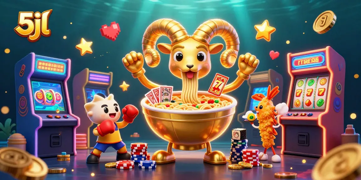 Experience thrilling gameplay with 5jl in this vibrant 3D casino illustration.