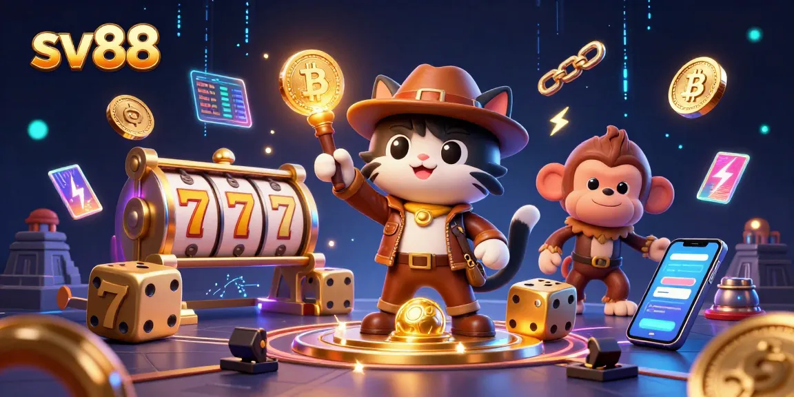 Engage with sv88's exhilarating casino adventure featuring an archaeologist cat uncovering treasures.