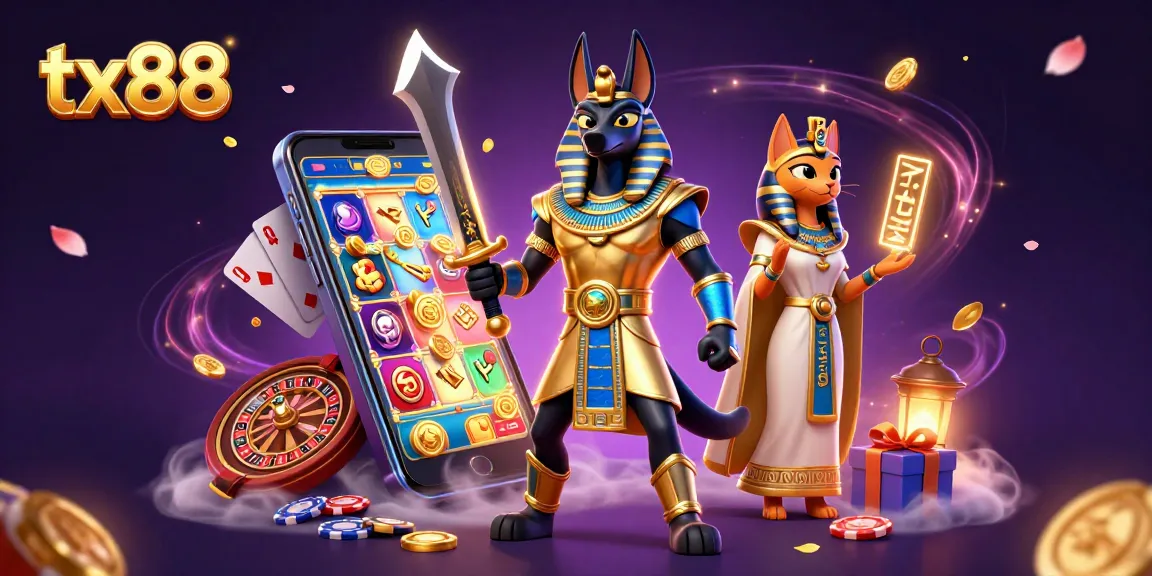 Experience thrilling gameplay with tx88's vibrant slot game featuring ancient Egyptian warriors.