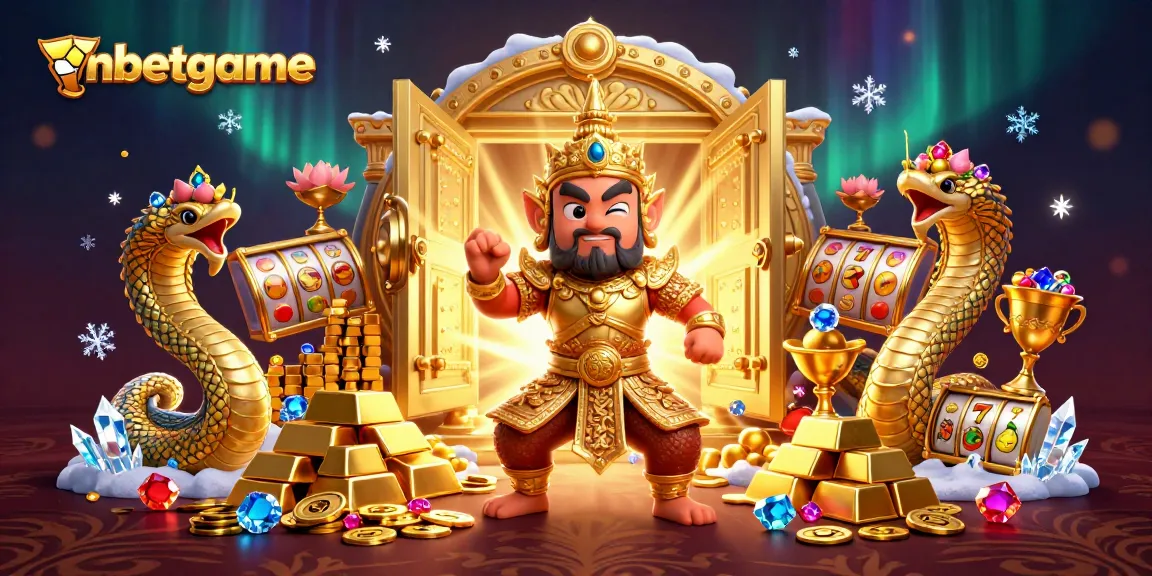 Experience the vibrant nbetgame atmosphere with a dynamic illustration featuring a golden yaksha guardian surrounded by rich gaming elements.