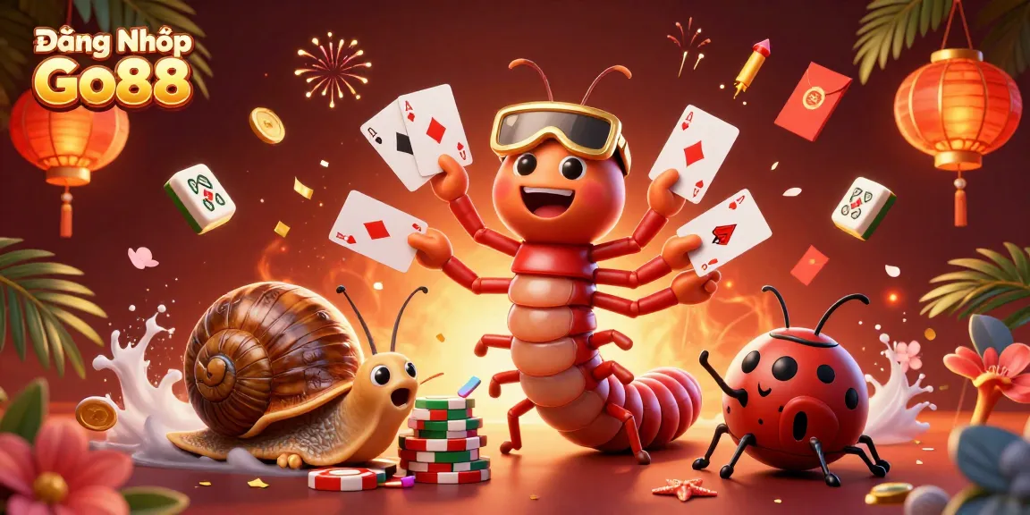 Experience Đăng Nhập Go88 seamlessly with vibrant casino characters and festive elements.