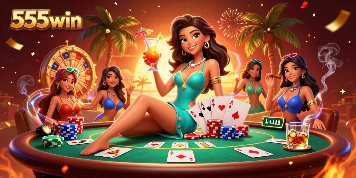 Experience exciting gameplay at 555win with vibrant casino elements and glamorous atmosphere.