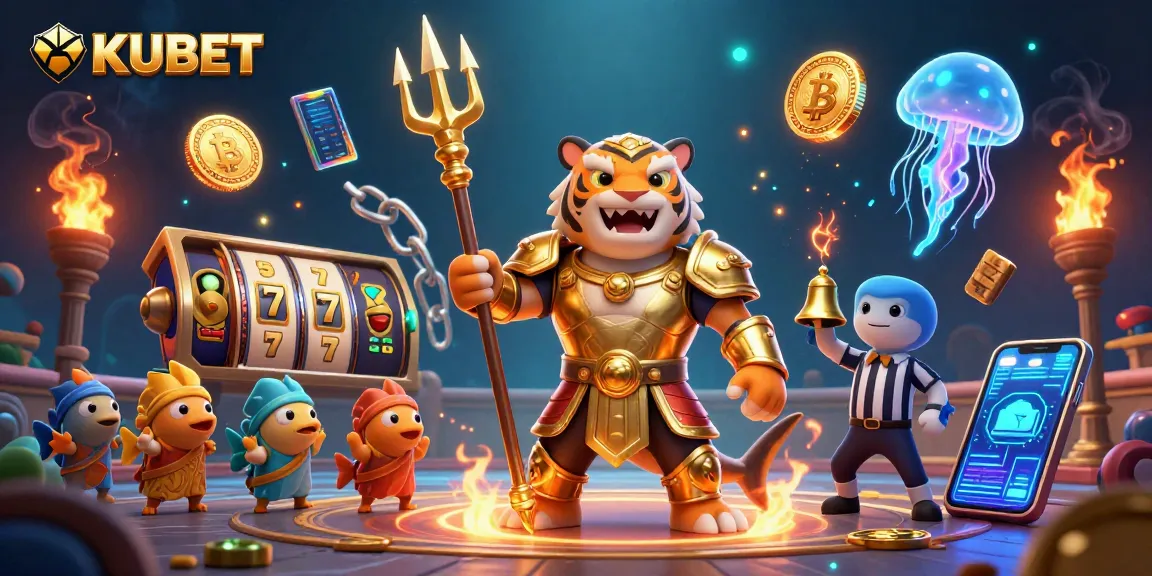 KUBET delivers exciting slot gameplay with a shark gladiator in an underwater colosseum.